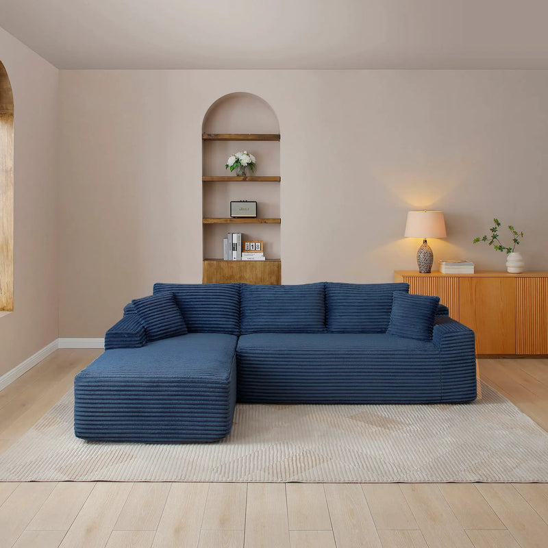 105'' Modular Sectional Sofa with Deep Seat and Chaise by HouseOfZazla
