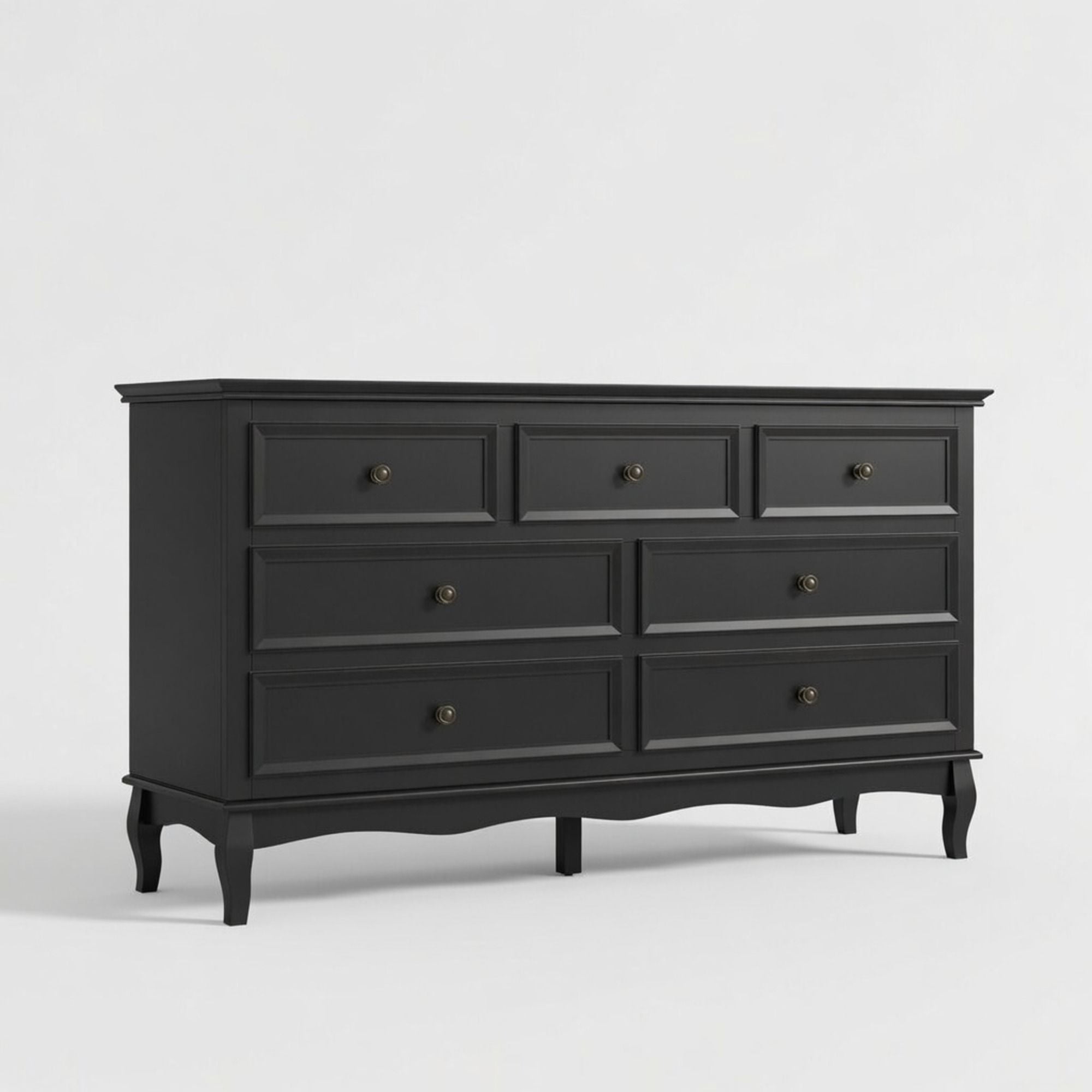 7 Drawer Dresser, Storage Chest - Black by HouseOfZazla
