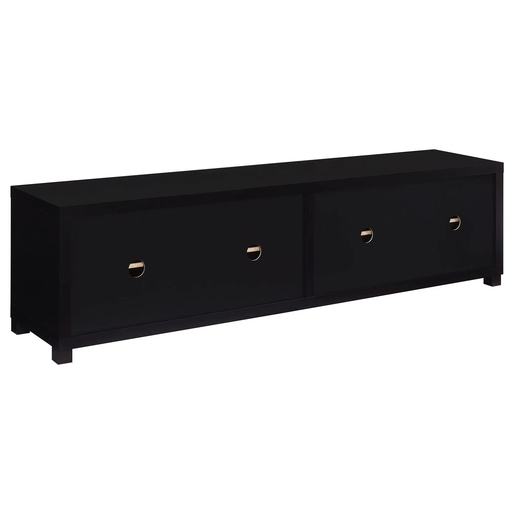 Jupiter 4-door Engineered Wood 79-inch TV Stand Black by Unique Piece Furniture