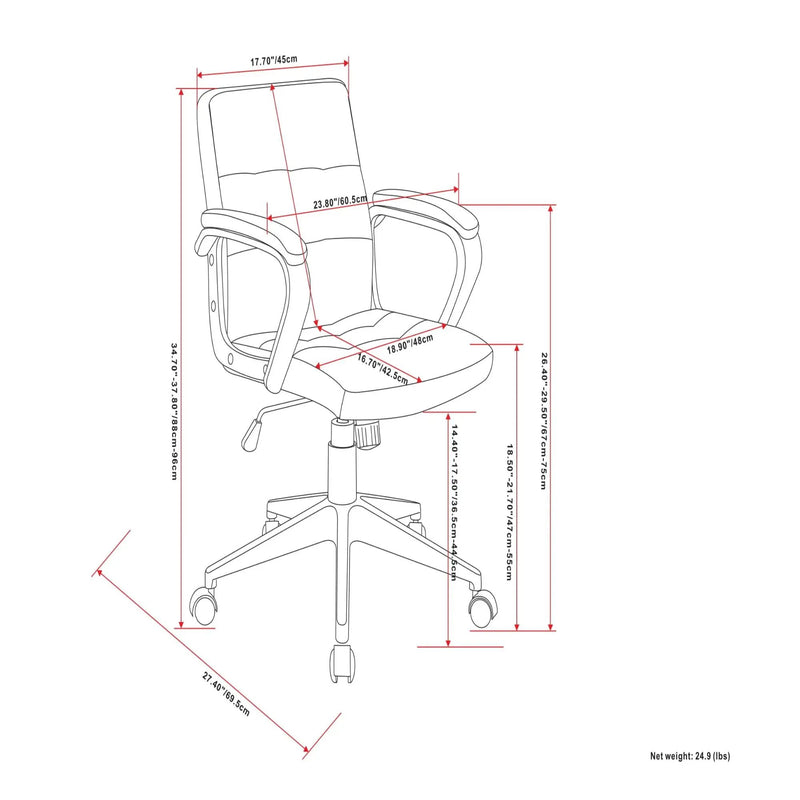 Brewer - Swivel Office Chair - Distressed Blue by Unique Piece Furniture