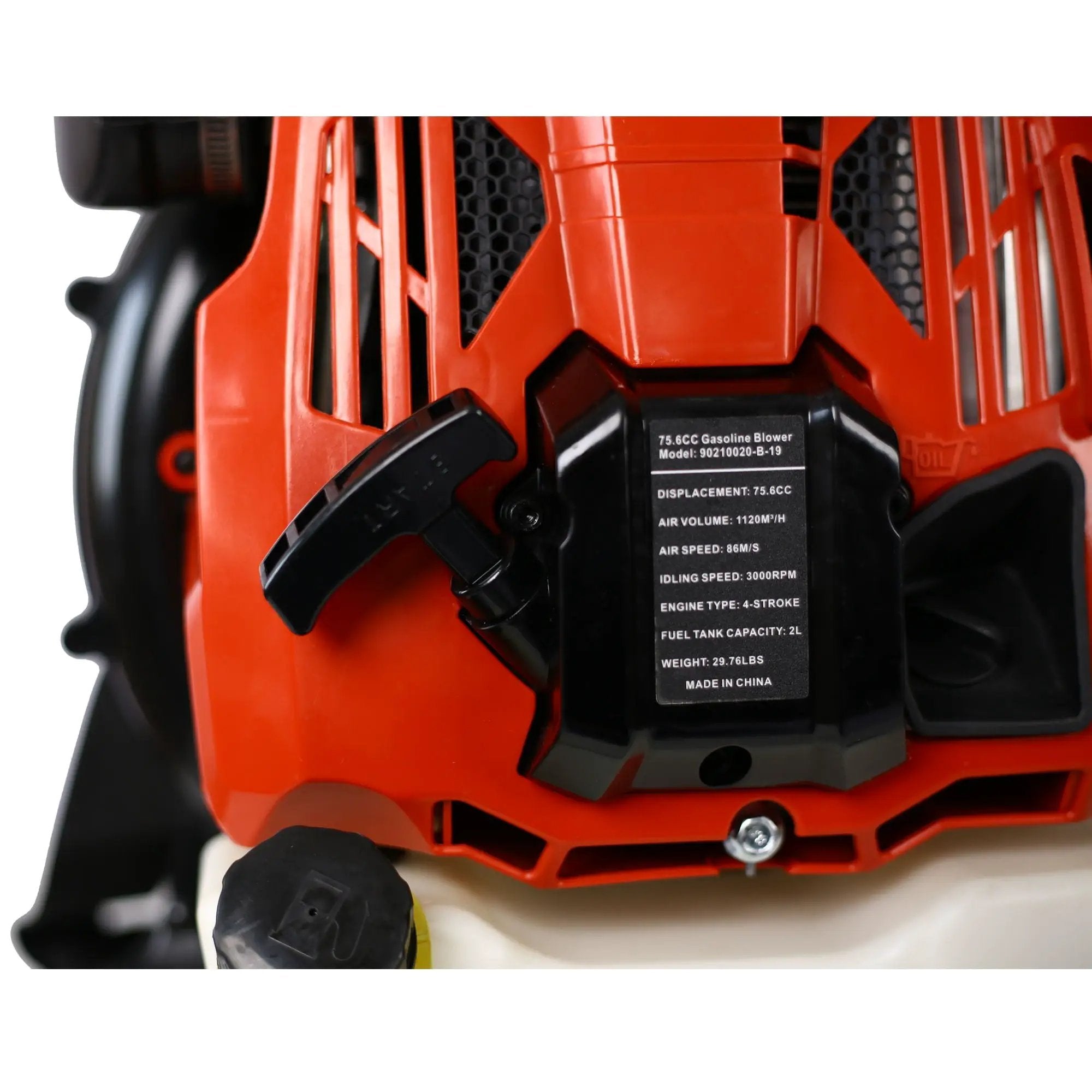 Powerful 76Cc 4 Stroke Gasoline Blower Epa Compliant Red Plastic - Red by HouseOfZazla