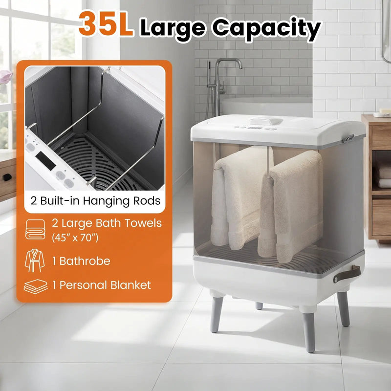 35L Large Towel Warmer with Heating and Drying Modes for Bathroom by DirectDeals