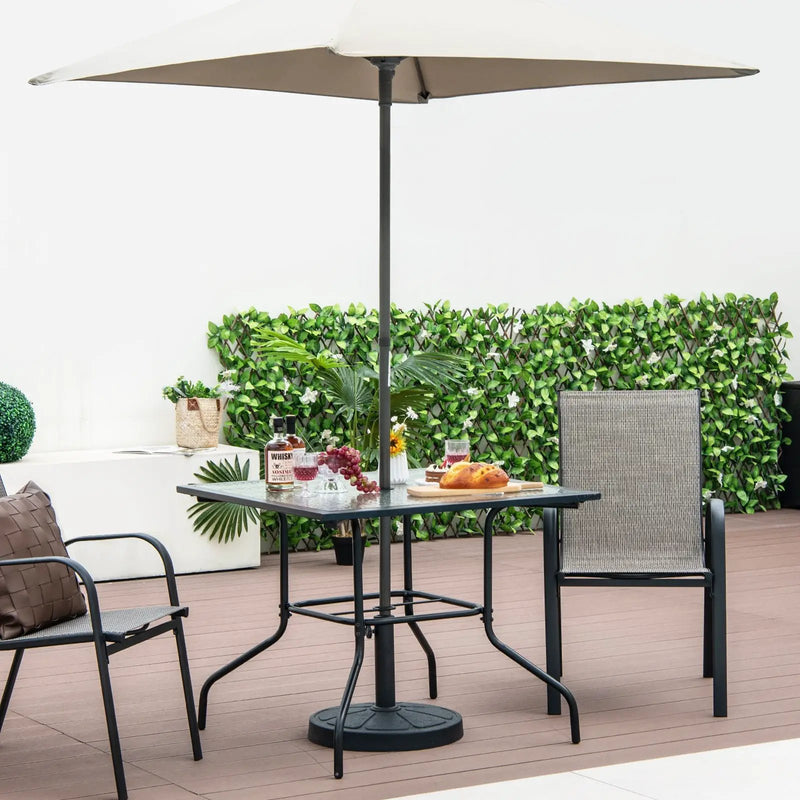 35 x 35 Inch Patio Dining Table with 1.5 Inch Umbrella Hole without Umbrella by DirectDeals