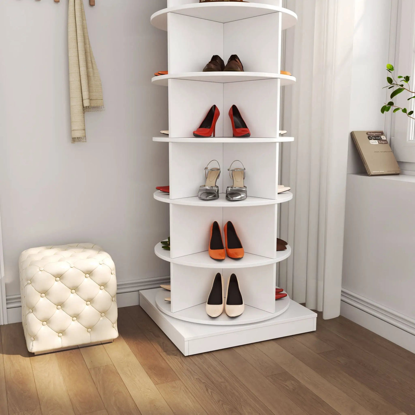 360 Rotating Shoe Cabinet 6 Layers by HouseOfZazla