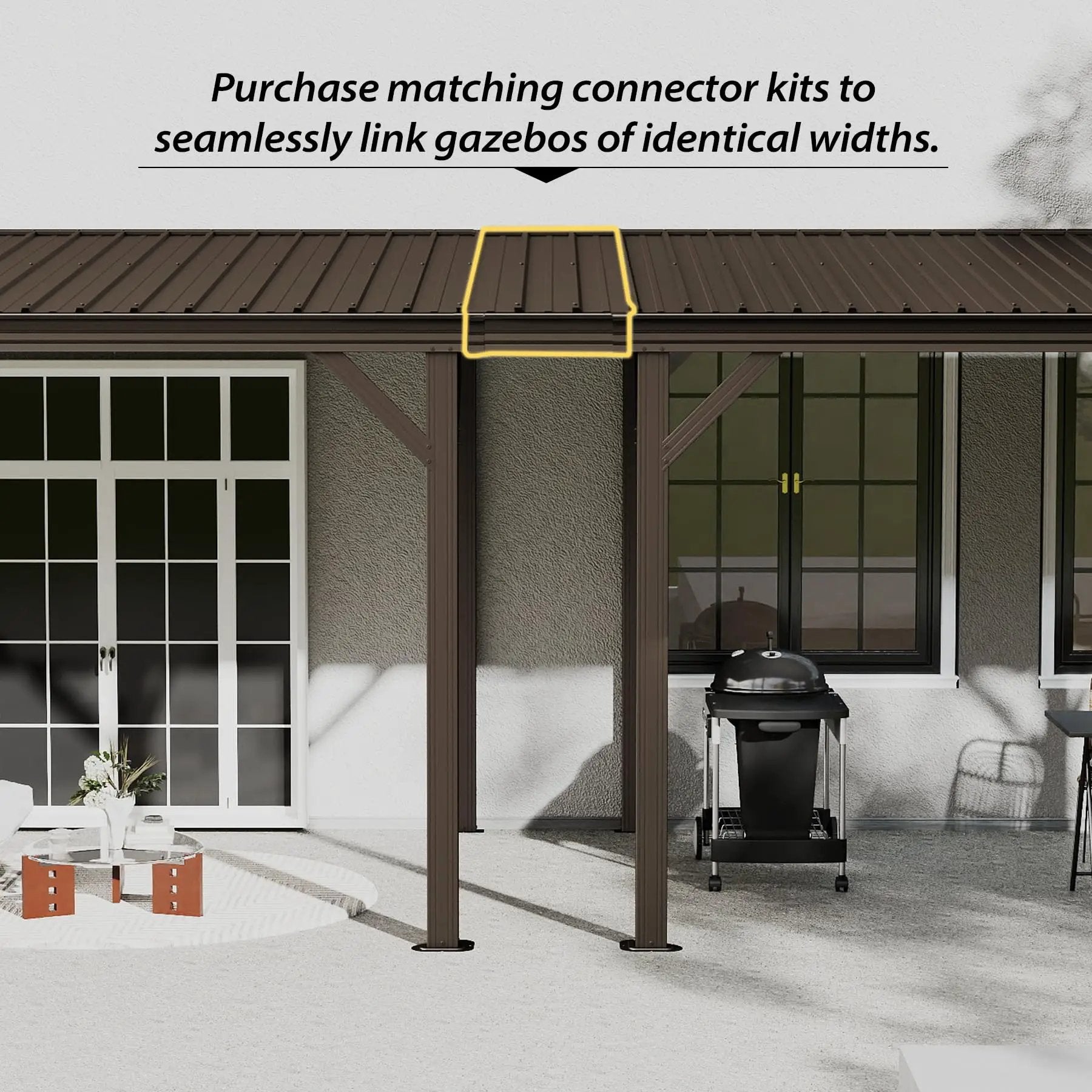 Gazebo Connector Kit for 10ft Wall Mounted Gazebos by HouseOfZazla