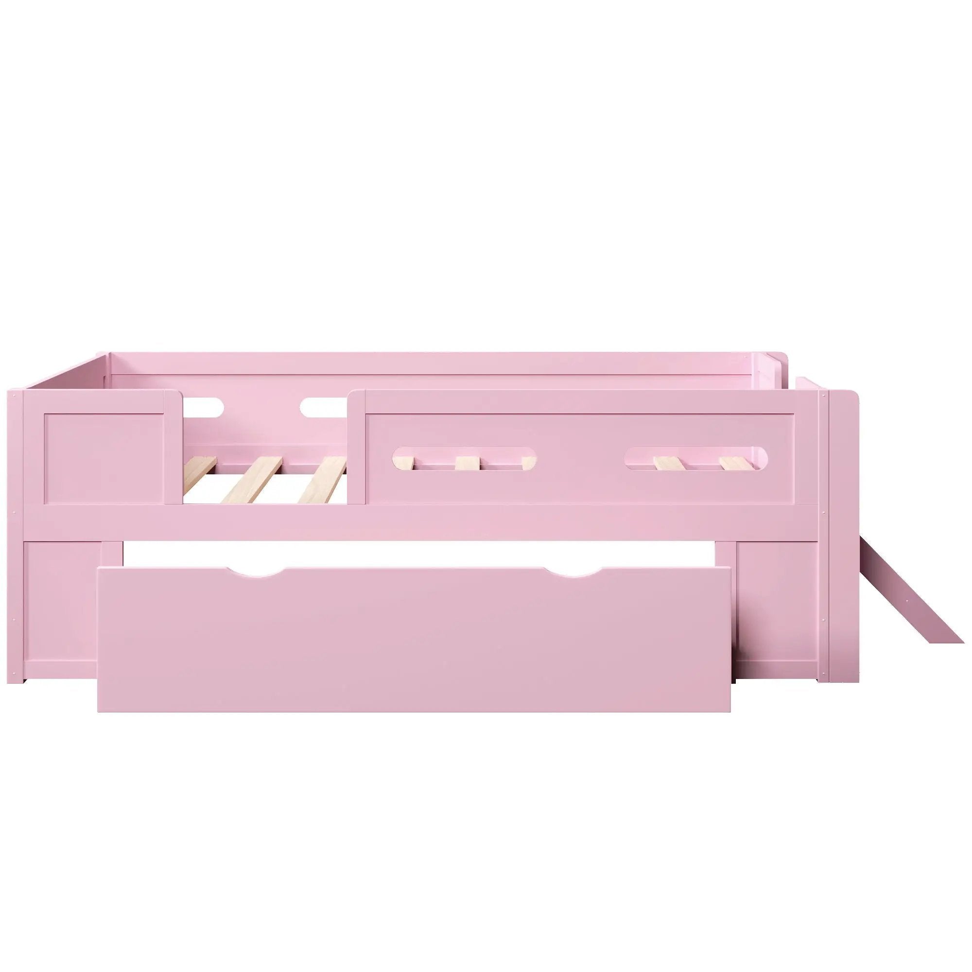Platform Bed With Guardrail And Drawer by HouseOfZazla