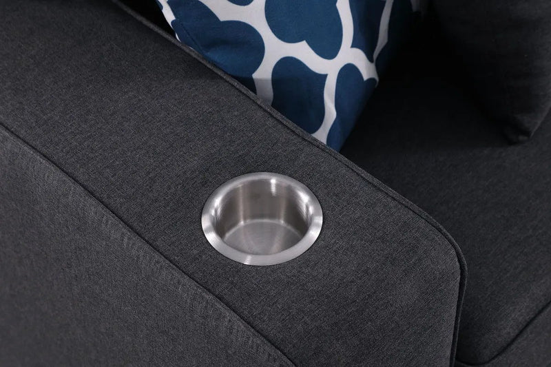 Cooper - Beautiful Sofa With Cupholder by HouseOfZazla