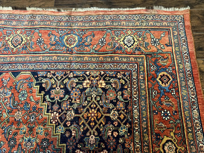 Antique Persian Bidjar Rug 8x12, Rare Persian Carpet by Jewel Rugs
