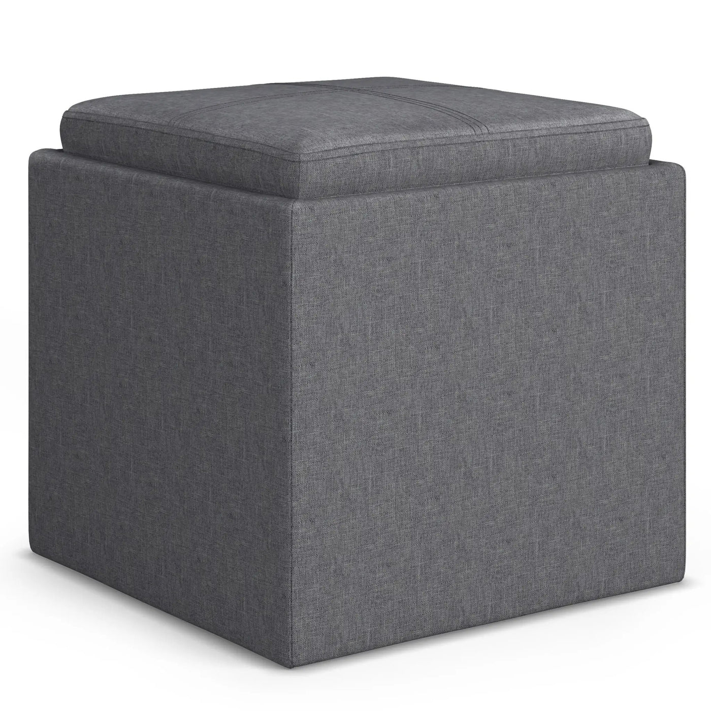Rockwood - Upholstered Cube Storage Ottoman With Tray by Unique Piece Furniture