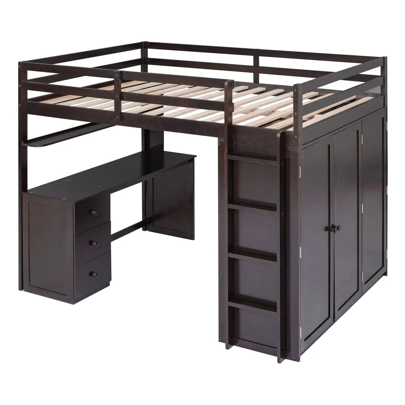 Loft Bed With Drawers, Desk, And Wardrobe by Unique Piece Furniture