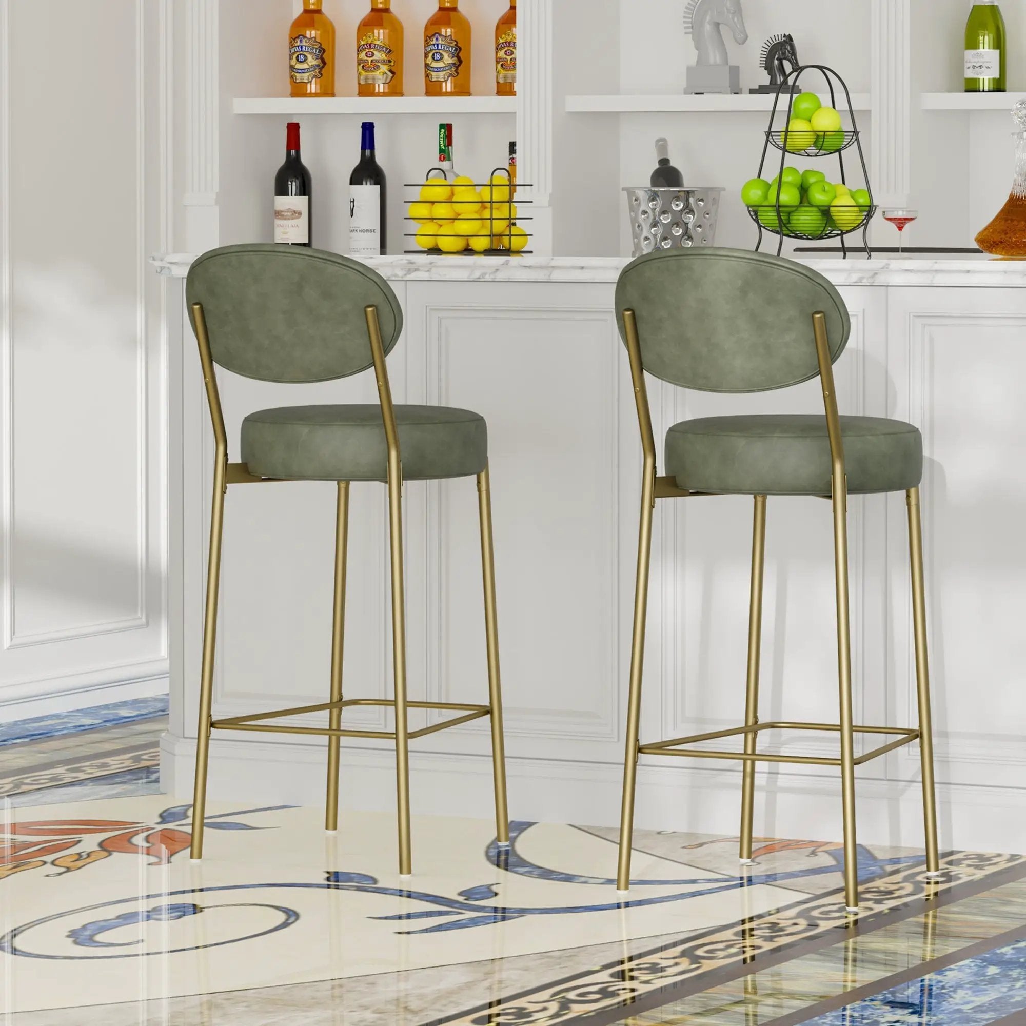 29'' H Upholstered Bar Stools Set of 2 by HouseOfZazla