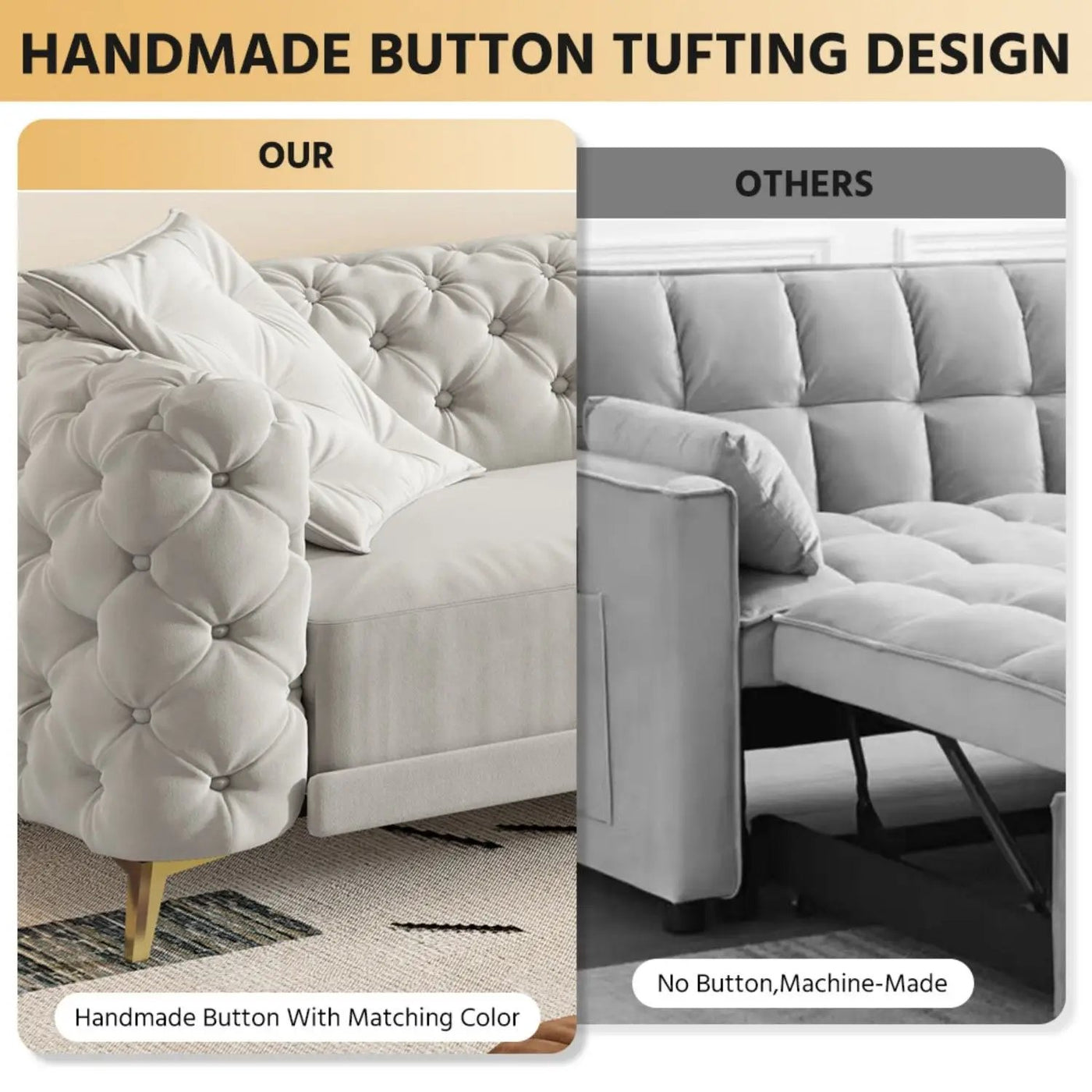 3-In-1 Convertible Sleeper Sofa by HouseOfZazla