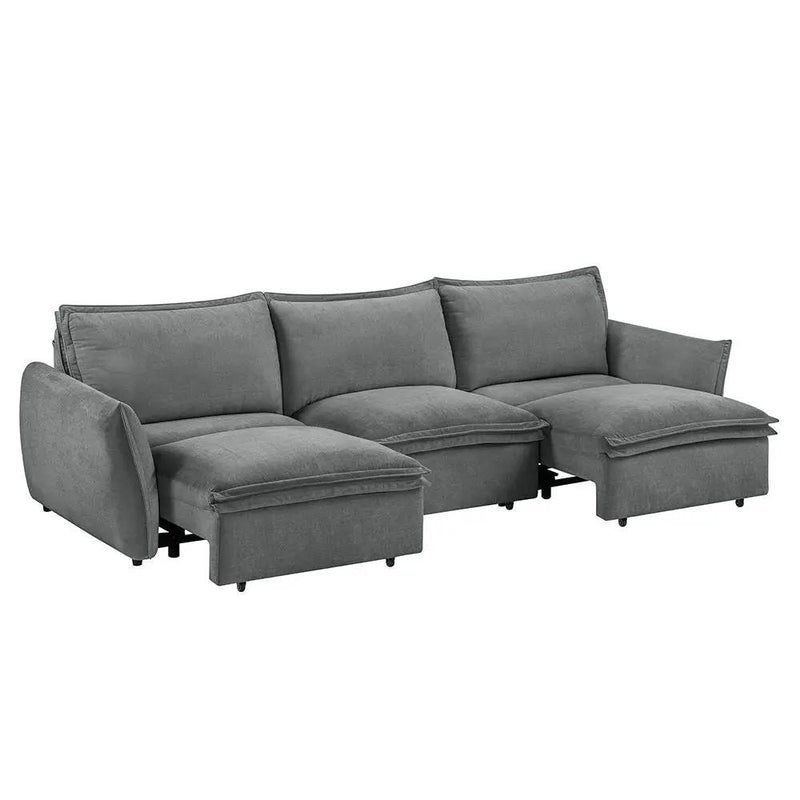 Eaden - Power Sofa With Sleeper - Gray Chenille by Unique Piece Furniture