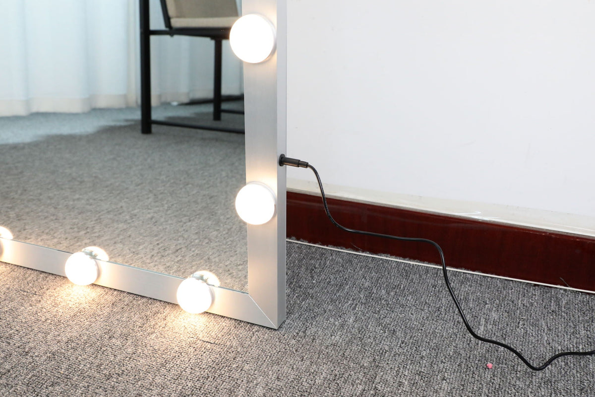 Full Length Mirror with Lights and Touch Control – Pearl Silver, Black, or Pink, photo 10 of 40