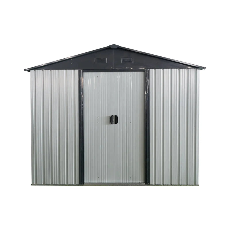 8ft x 4ft Outdoor Metal Storage Shed with Window by HouseOfZazla