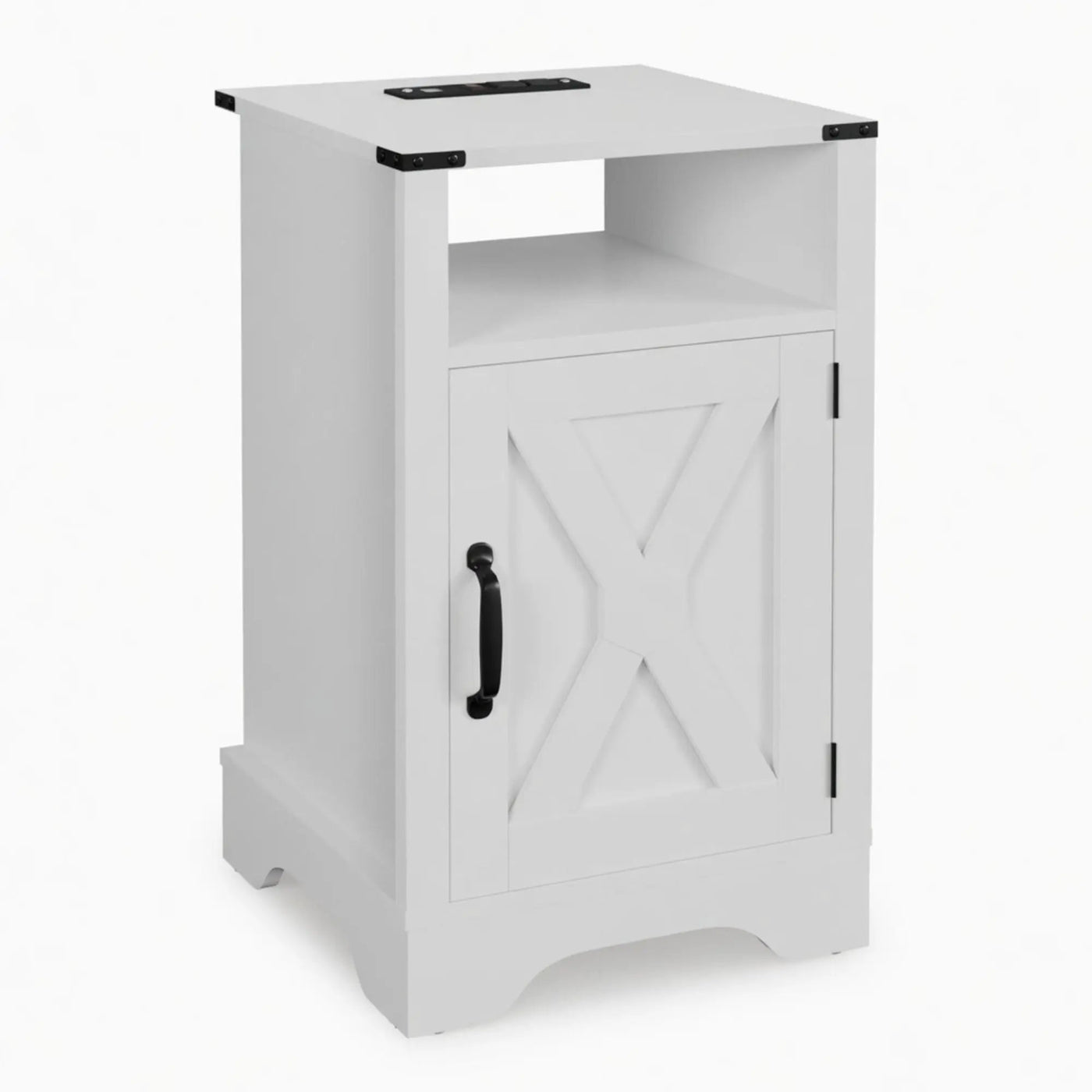 Farmhouse Nightstand, Charging Station & Storage by HouseOfZazla