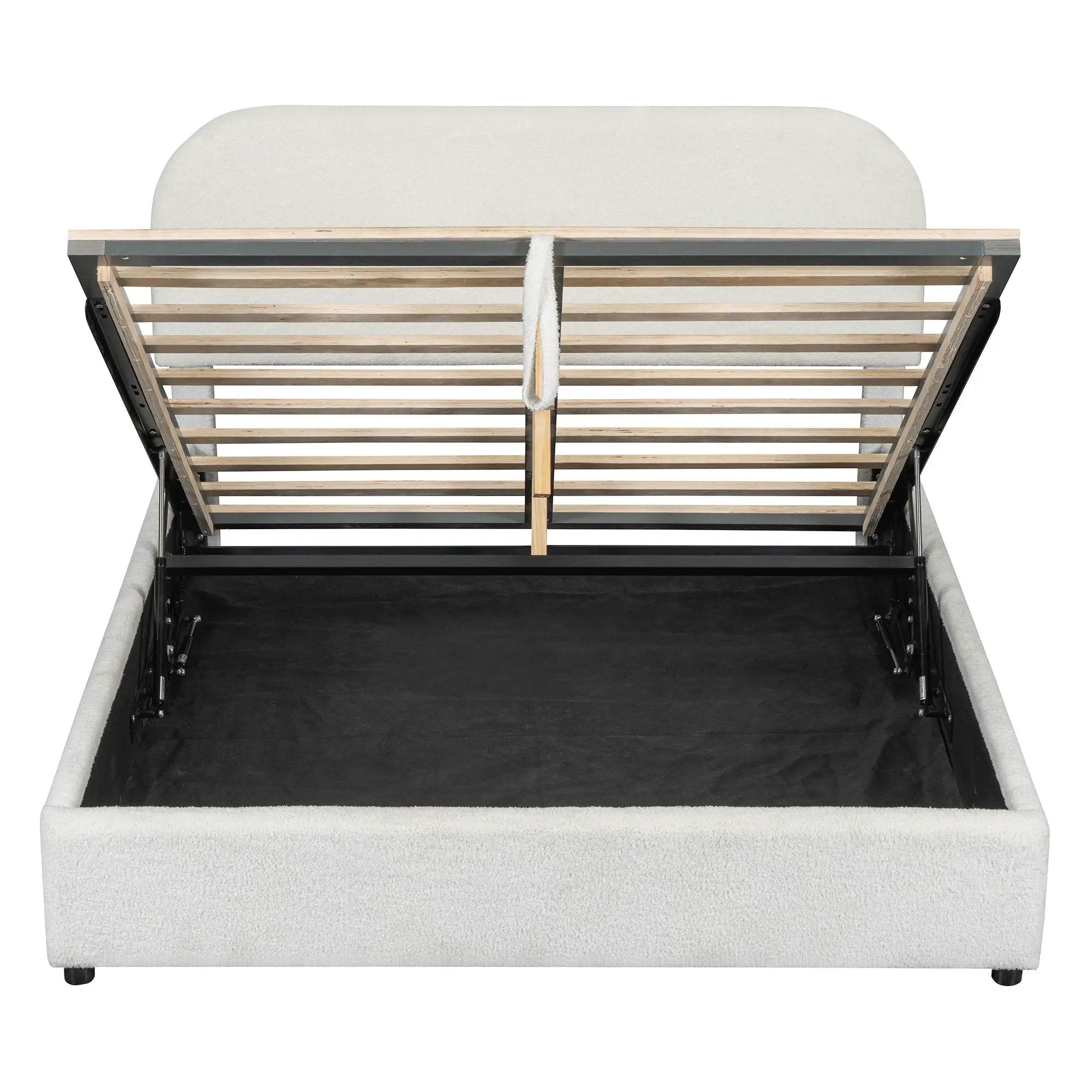 Upholstered Platform Bed With Hydraulic Storage System by HouseOfZazla