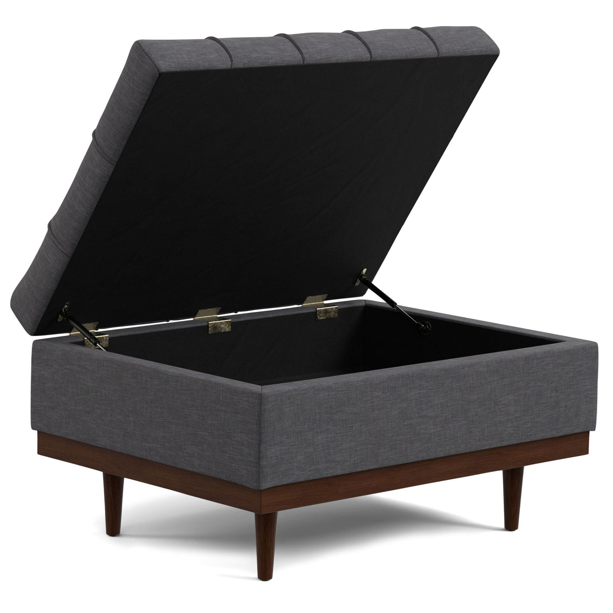 Upholstered Lift Top Table Storage Ottoman with Split Top - Multiple Colors, photo 10 of 35