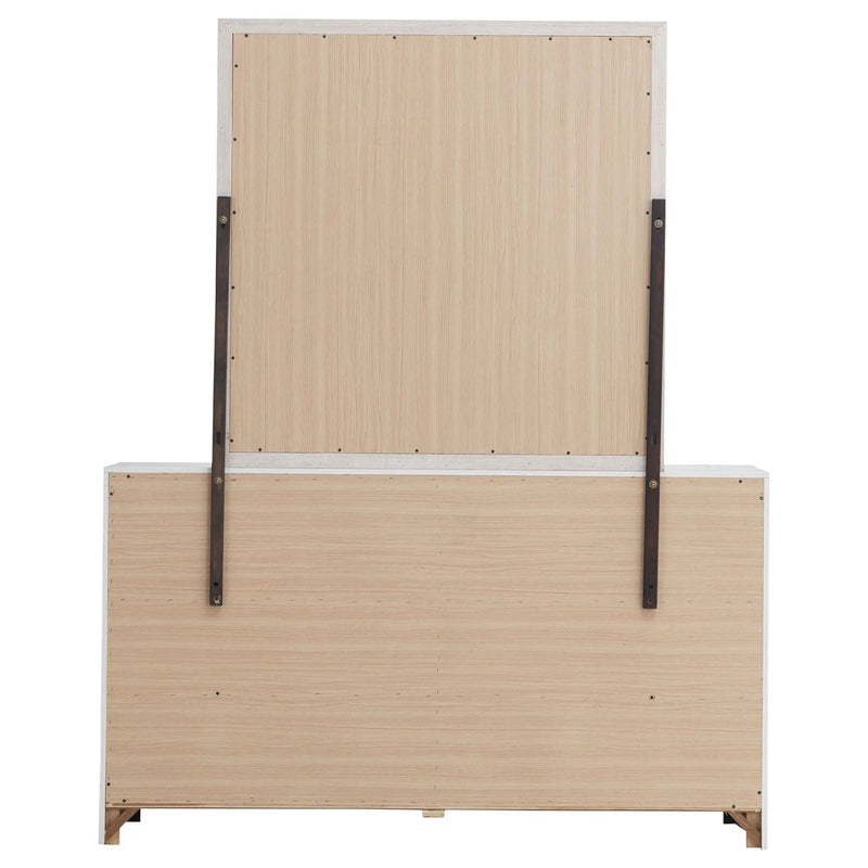 Brantford 6-drawer Dresser with Mirror Coastal White by Unique Piece Furniture