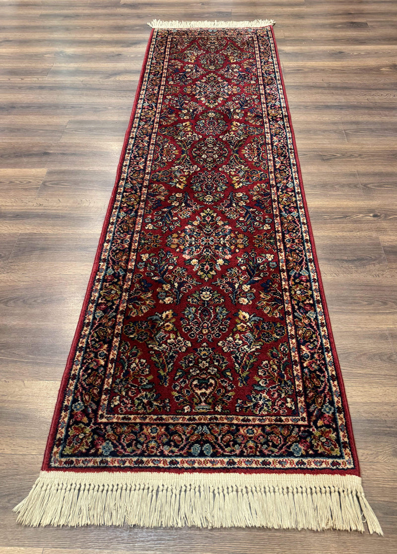 Karastan Runner Rug 2.6 x 8.6, Red Sarouk #785, Original 700 Series, Wool, Rare by Jewel Rugs