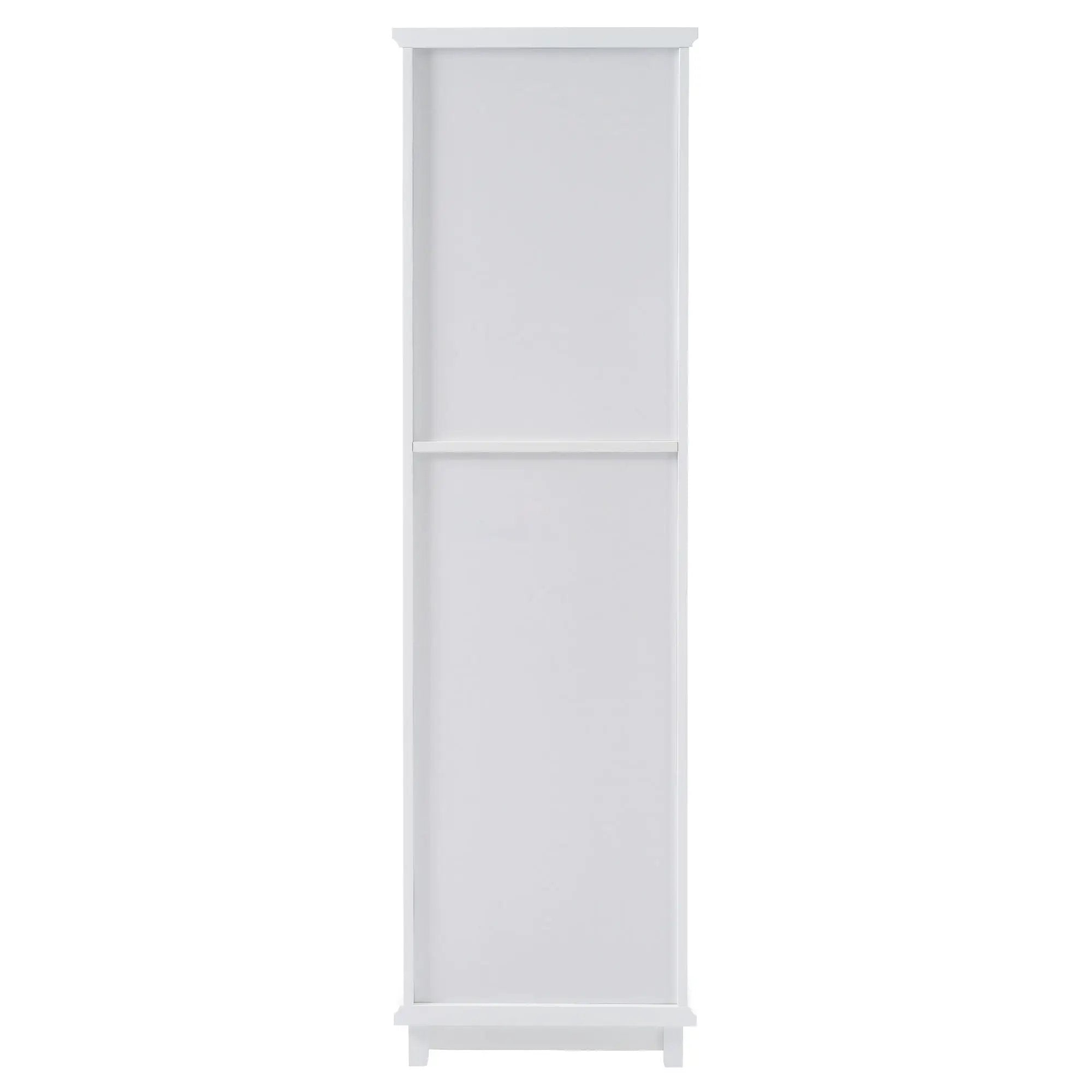 Tall Bathroom Storage Cabinet With Glass Doors, Free-Standing, Two Drawers, And Adjustable Shelves, Board, Painted Perfect For Displaying Your Favorite Items by HouseOfZazla