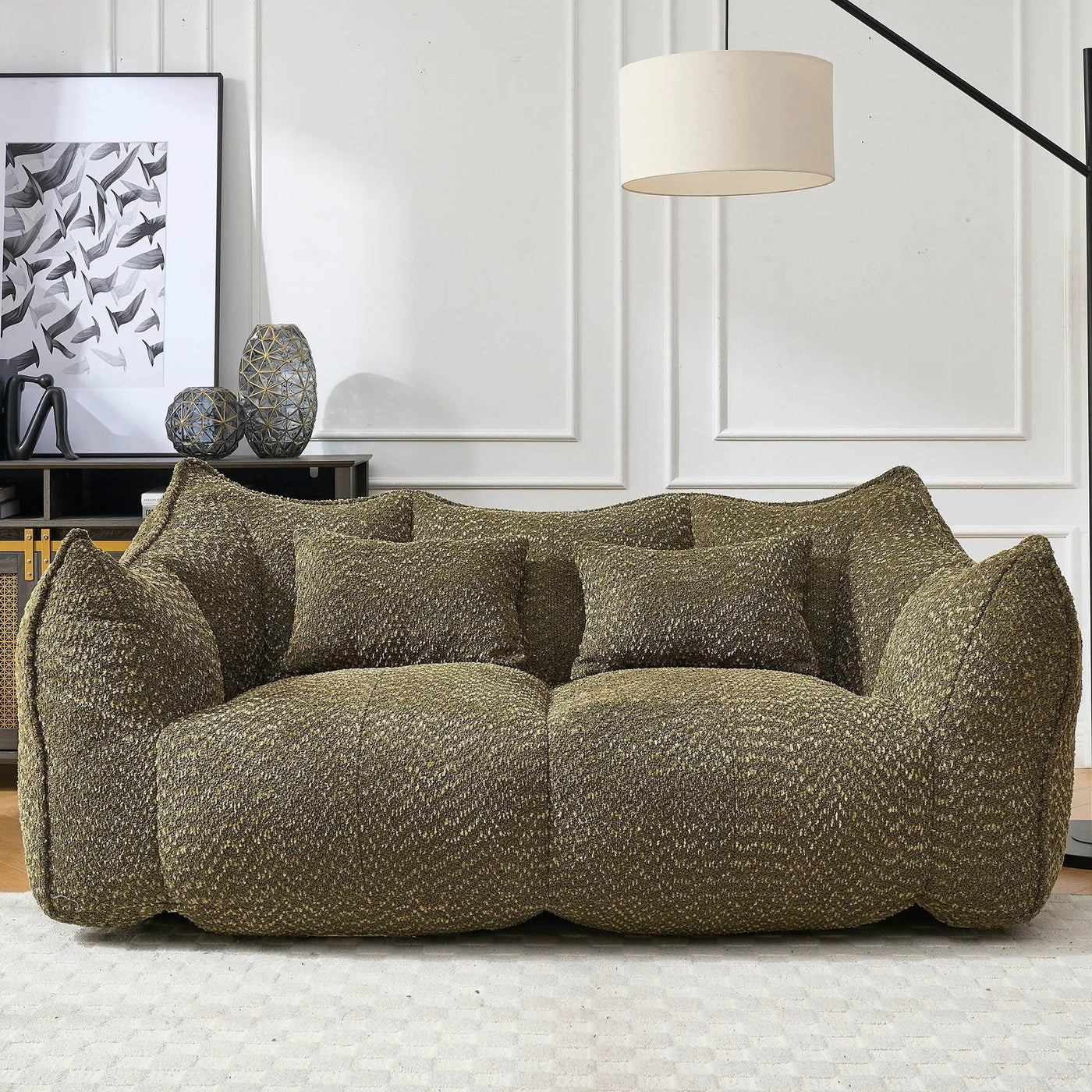 Comfortable Dual Beanbag Chair With High Resilience Foam Core For 2 People by HouseOfZazla