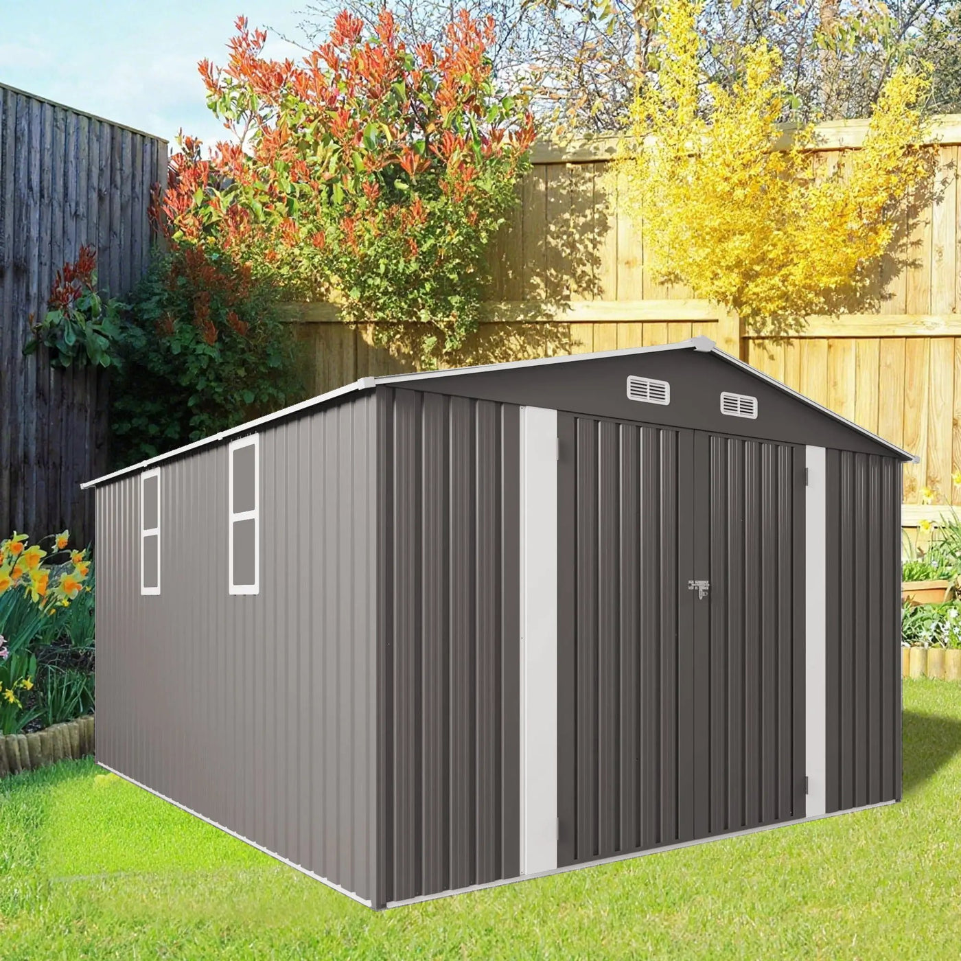 Outdoor Storage Shed With Lockable Doors by HouseOfZazla