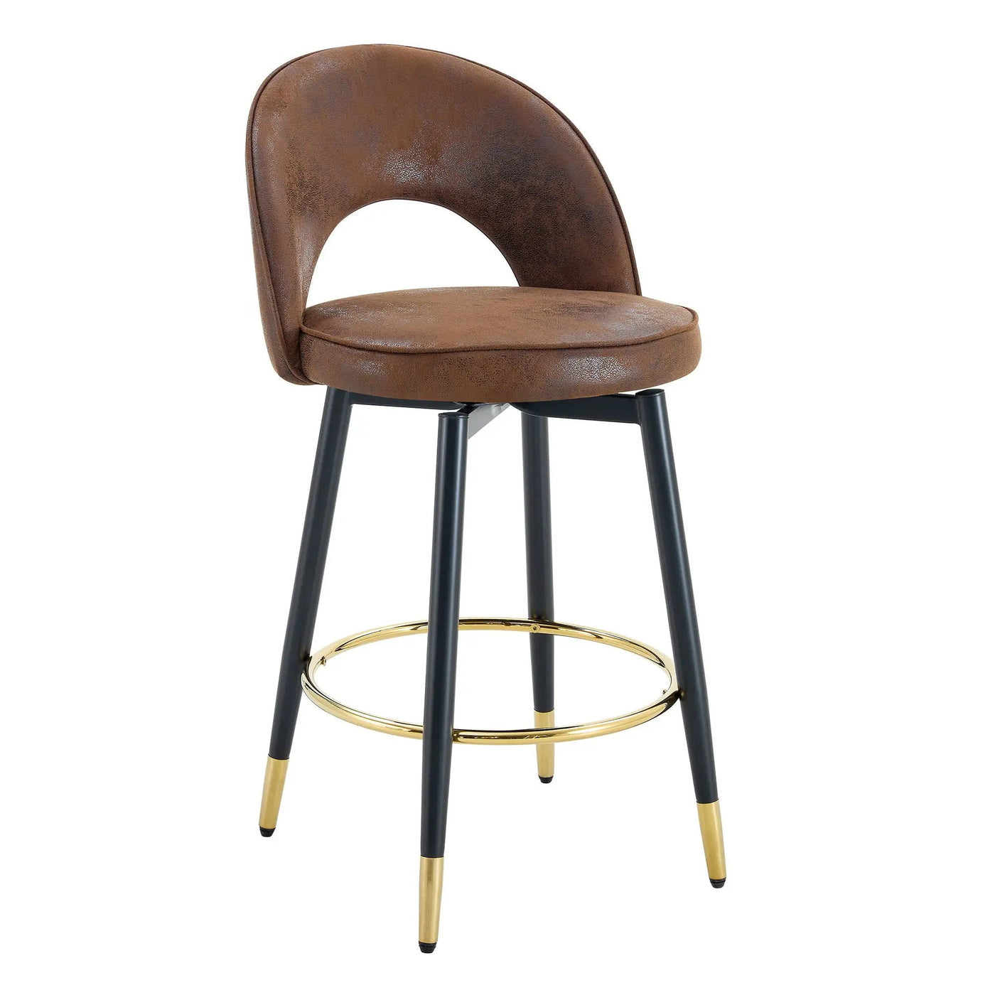 Upholstered Rotatable Bar Chair With Metal Legs For Dining Room by HouseOfZazla