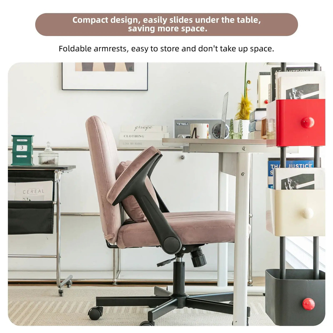 Criss Cross Armrest Office Chair With Wheels by HouseOfZazla