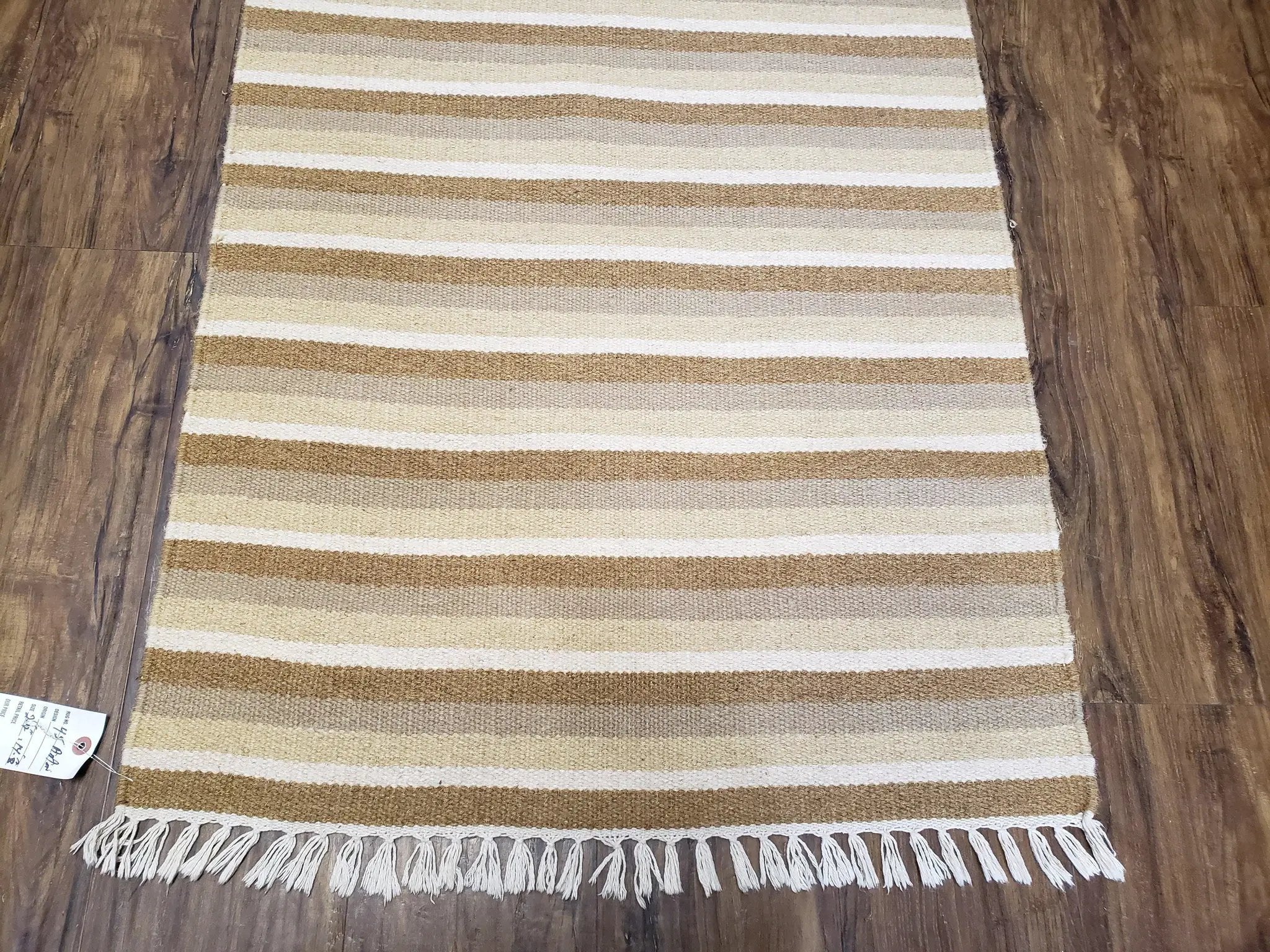 Striped Runner Rug, Flatweave Runner Rug, Hallway Runner, 15 ft Carpet Runner for Hall, Earth Tone Colors, Handmade Hand Woven Farmhouse Rug by Jewel Rugs