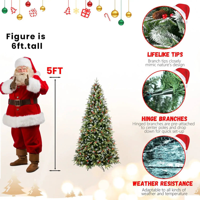 9FT Christmas Tree with 750 Warm Lights by HouseOfZazla