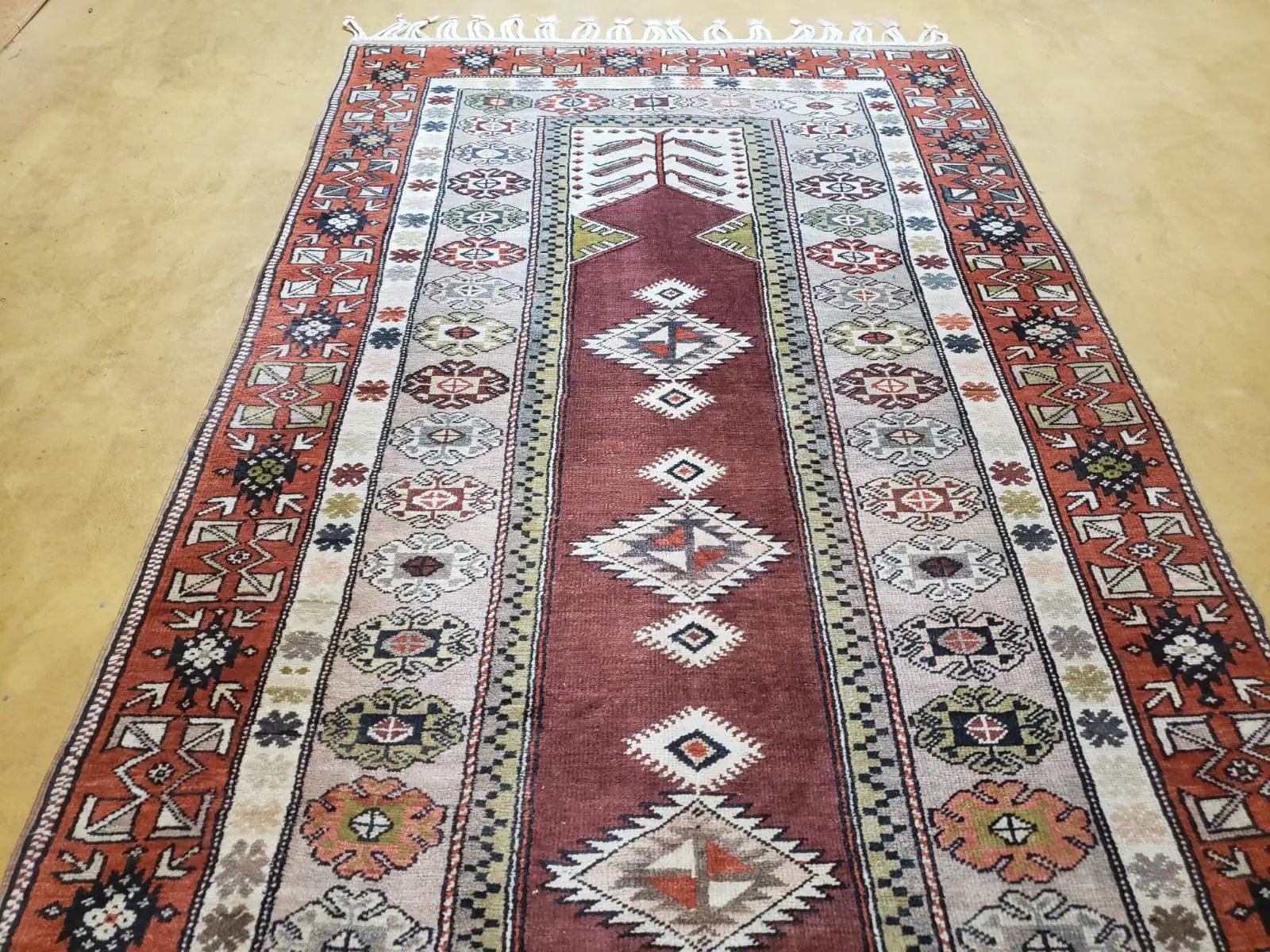 4x8 Turkish Rug - Turkish Oriental Carpet - Tribal Rug - Talesh Rug - Hand Knotted Wool Area Rug 4' 4" x 7' 6" Bedroom Rug Vintage by Jewel Rugs
