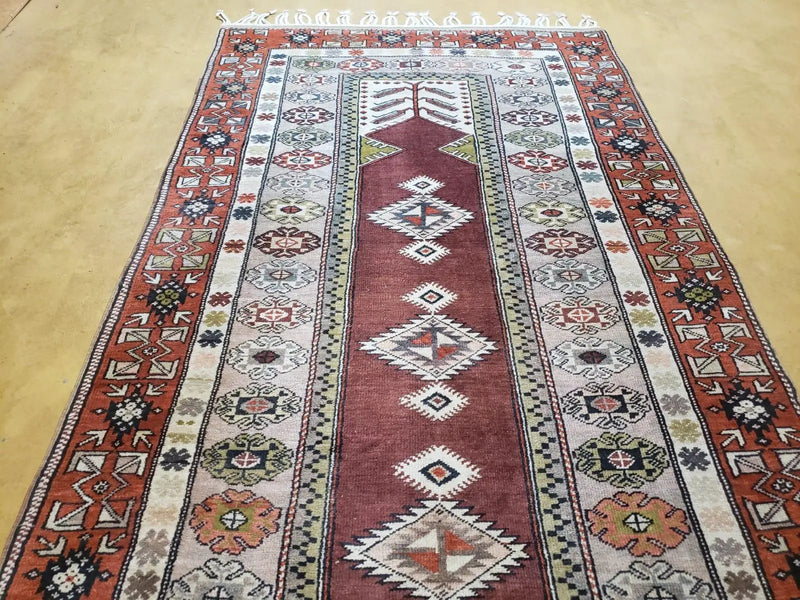 4x8 Turkish Rug - Turkish Oriental Carpet - Tribal Rug - Talesh Rug - Hand Knotted Wool Area Rug 4' 4" x 7' 6" Bedroom Rug Vintage by Jewel Rugs