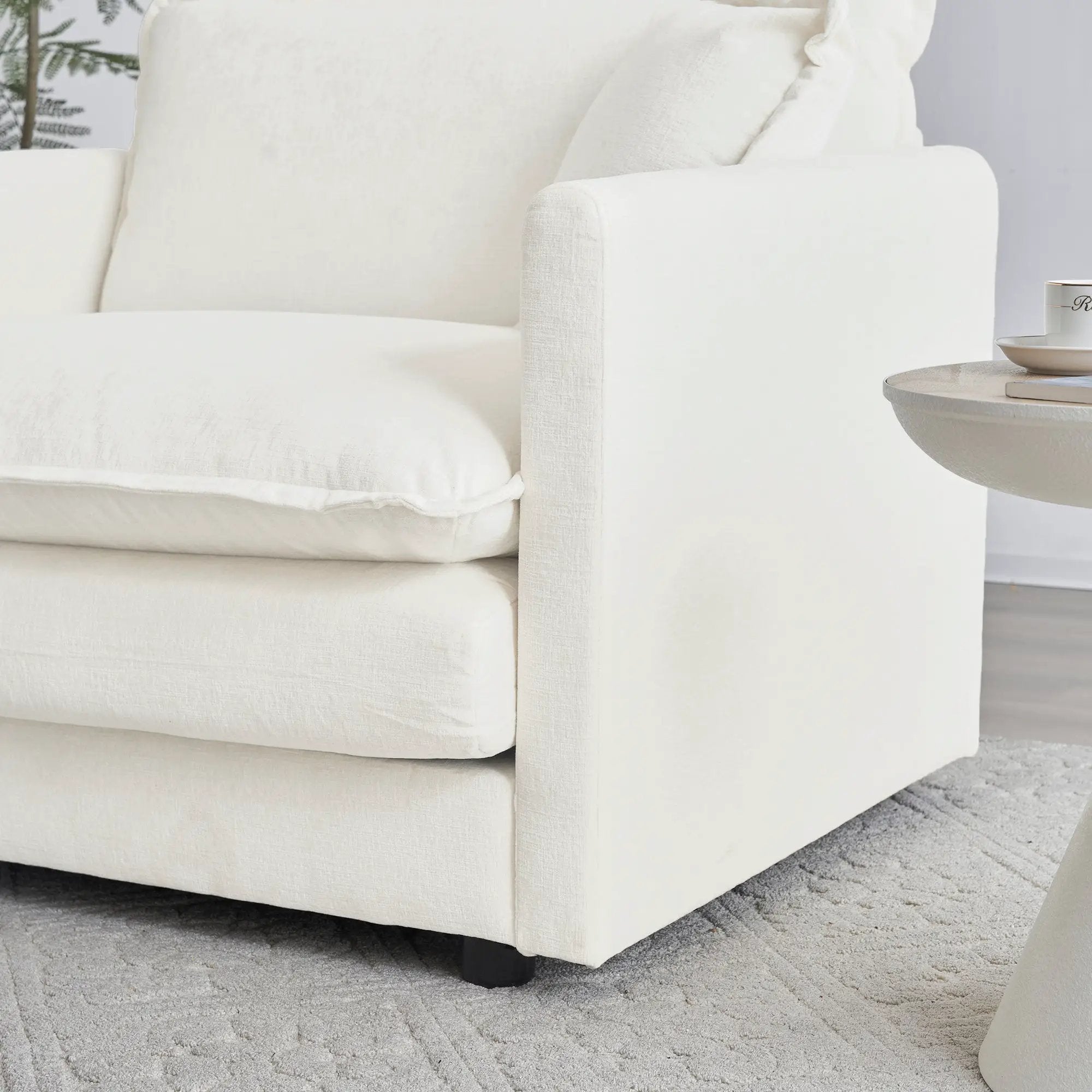 Modular Sectional Sofa for Living Room, U Shaped Couch 5 Seater Convertible with Ottoman by HouseOfZazla