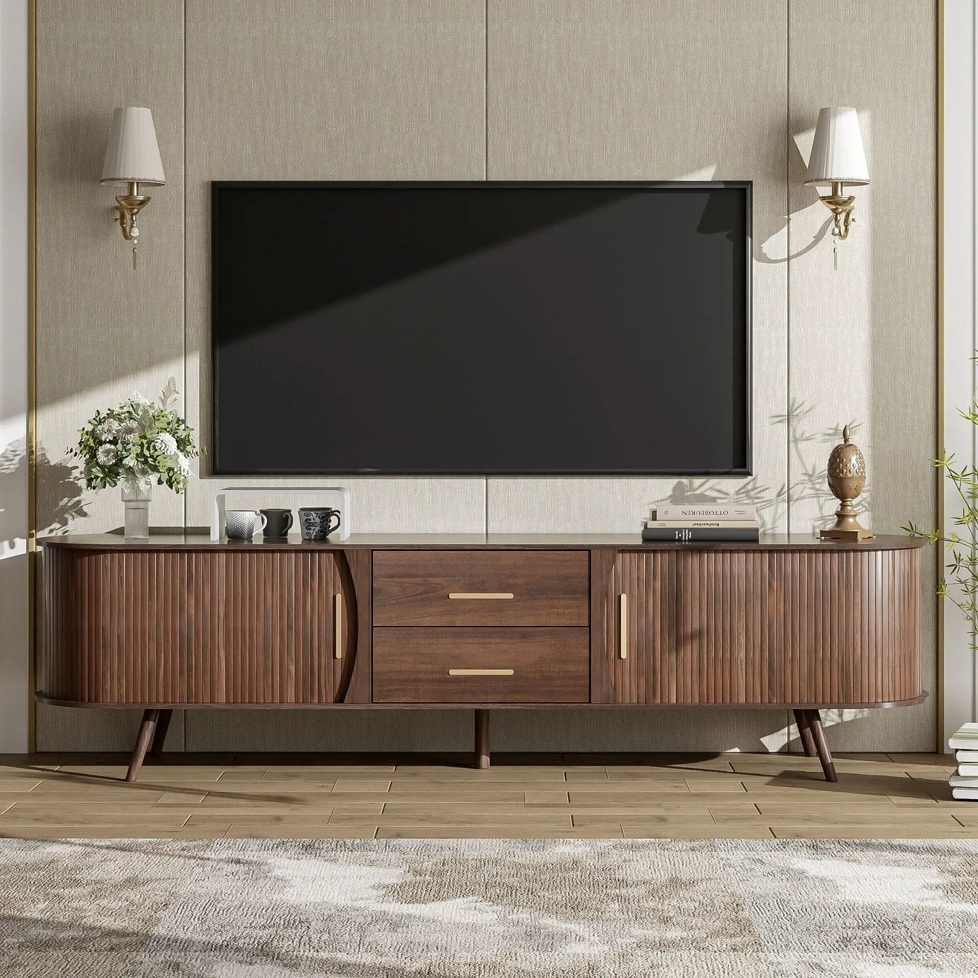 TV Stand Entertainment Center With Storage by HouseOfZazla