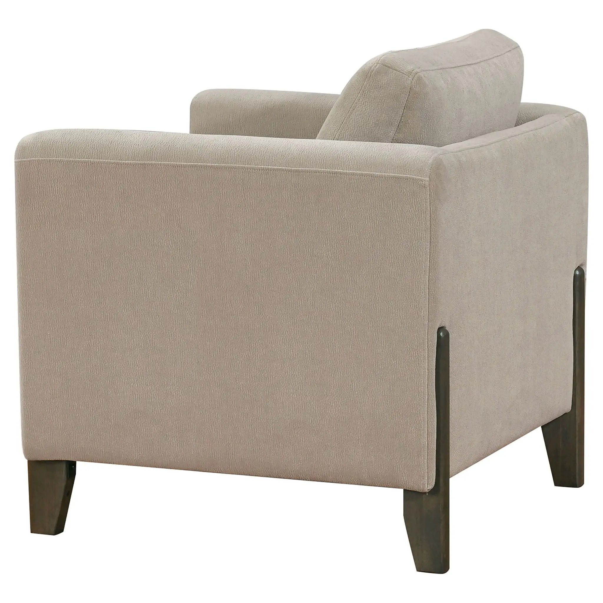 Islington Fabric Upholstered Panel Arm Accent Chair Taupe by Unique Piece Furniture