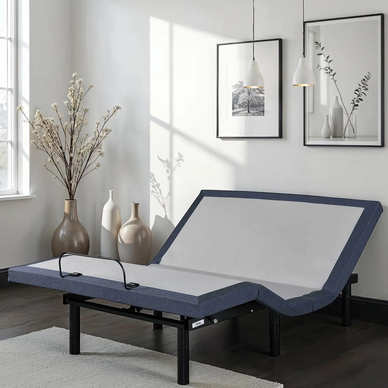 Queen Adjustable Bed Base with Vibration Modes and Adjustable Positions by HouseOfZazla