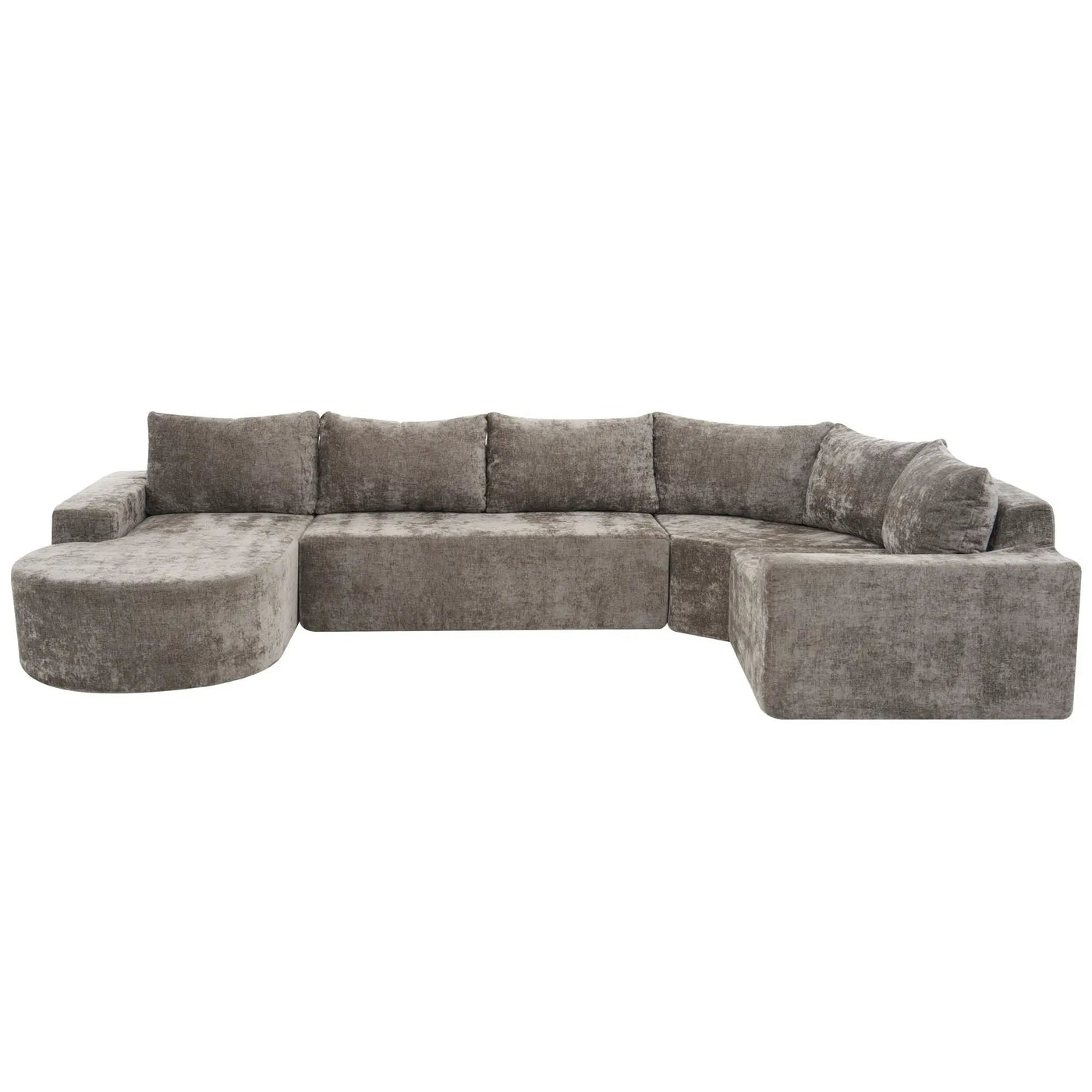 Modular Cloud Sectional Sofa Set, U-Shaped Upholstered Couch With Deep Seat by HouseOfZazla
