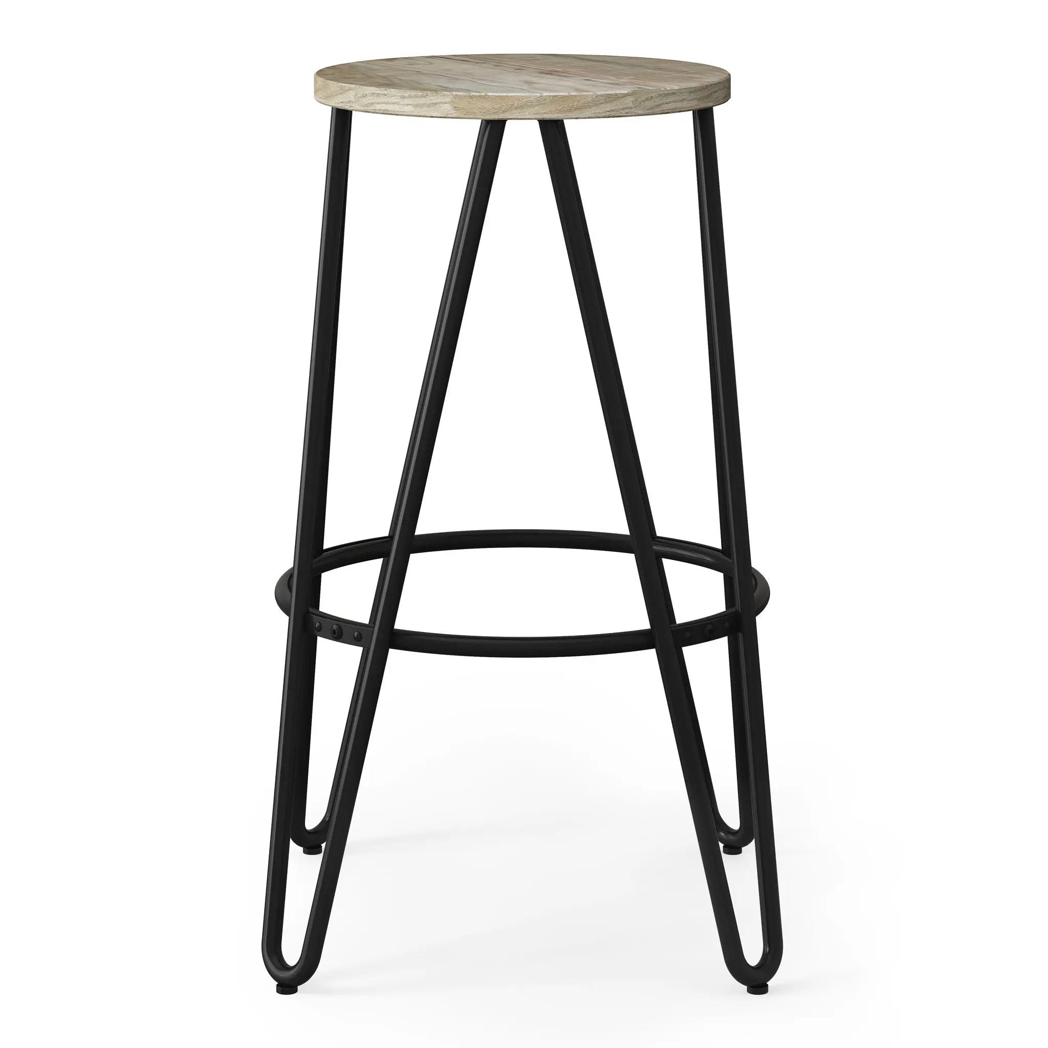 Simeon - Multifunctional Metal Stool With Wood Seat by HouseOfZazla