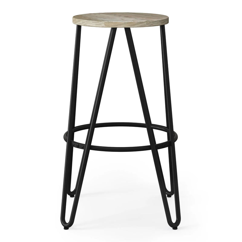 Simeon - Multifunctional Metal Stool With Wood Seat by HouseOfZazla