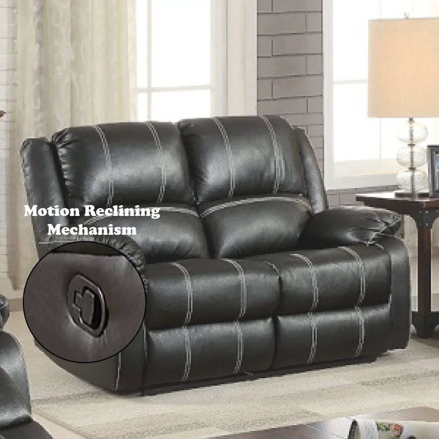 Zuriel Synthetic Recliner Loveseat by HouseOfZazla