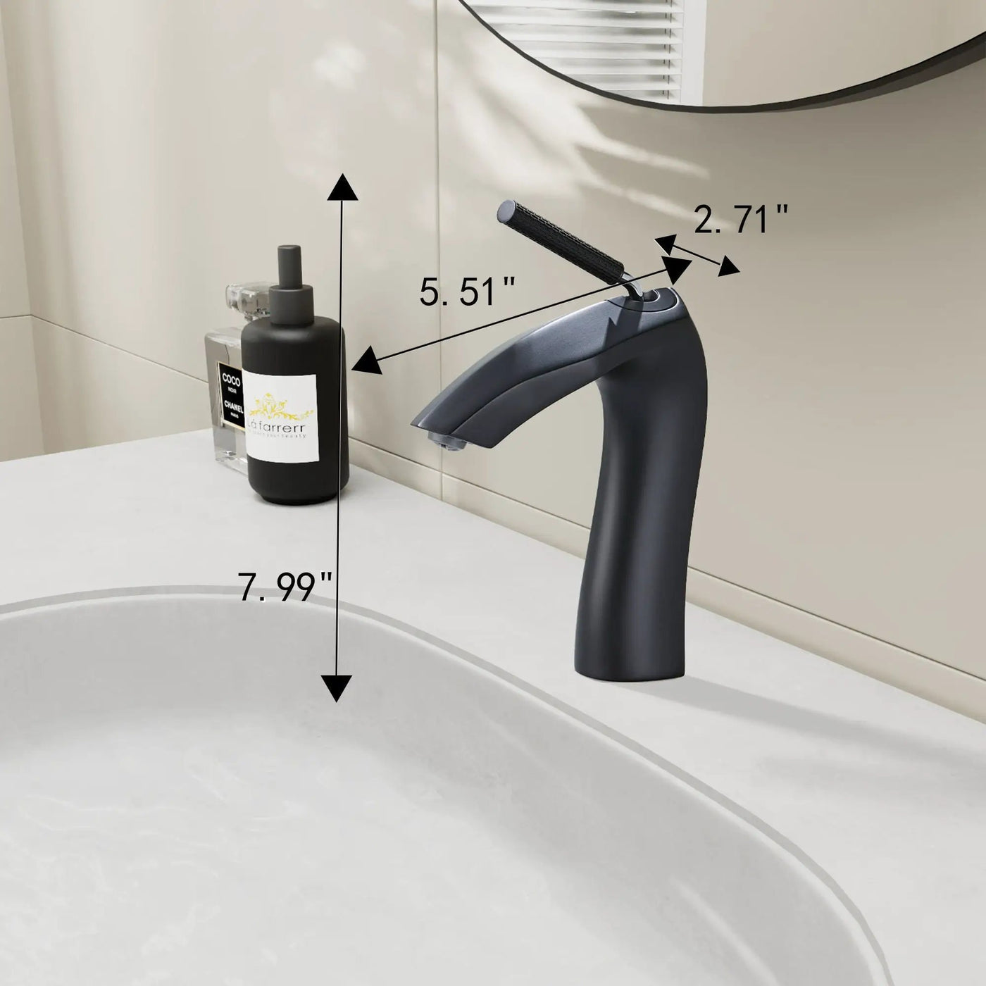Contemporary Single Handle Lavatory Basin Sink Faucet Brass by HouseOfZazla