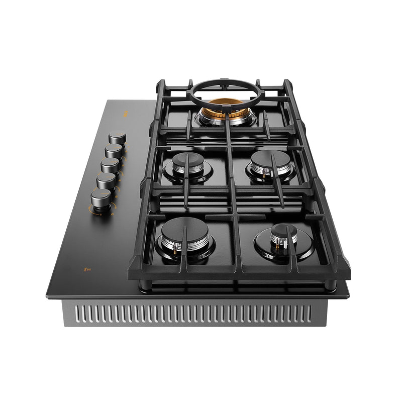 36" Anti-glare Glass Tri-Ring Gas Cooktop Series | GLG36501-Y, photo 4 of 5