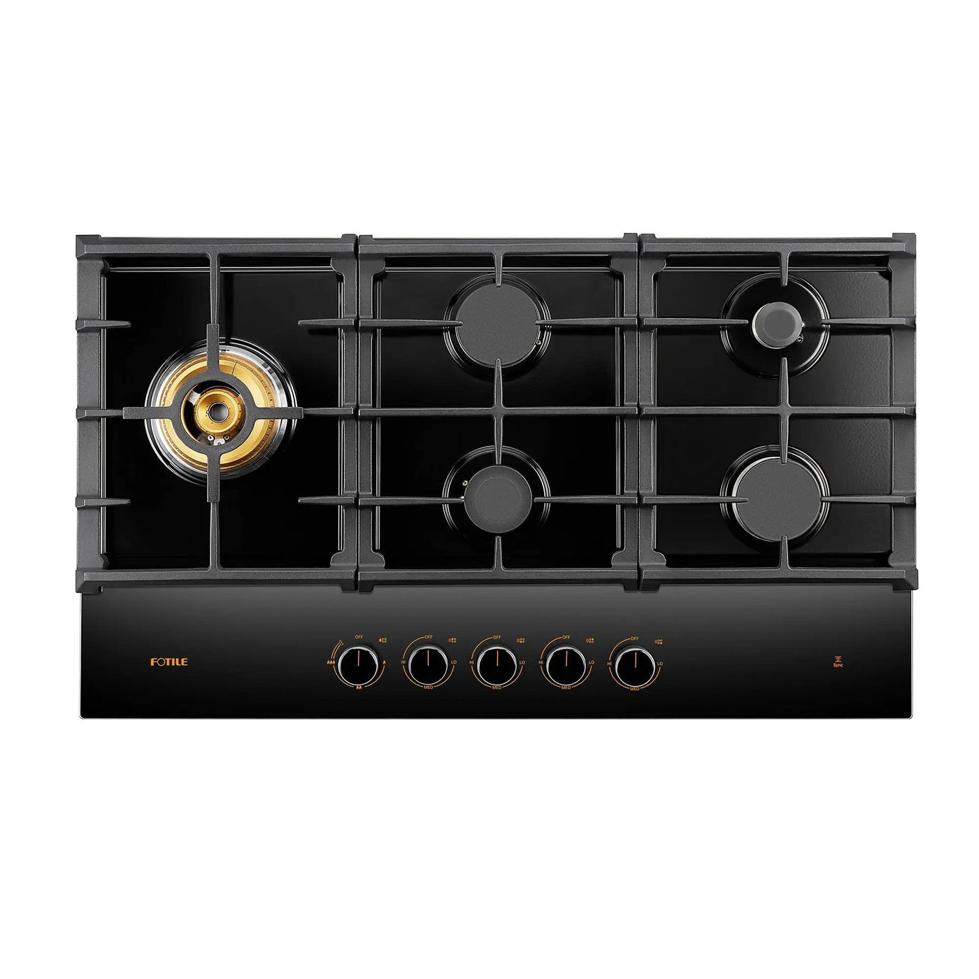 36" Anti-glare Glass Tri-Ring Gas Cooktop Series | GLG36501 by FOTILE
