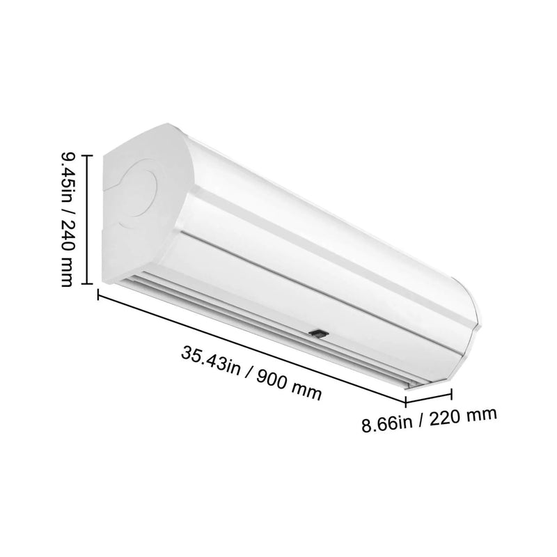 36-Inch 110V Commercial 2-Speed 900CFM Indoor Wall-Mounted Air Curtain (SAK63471) by SAKSBY WHOLESALE