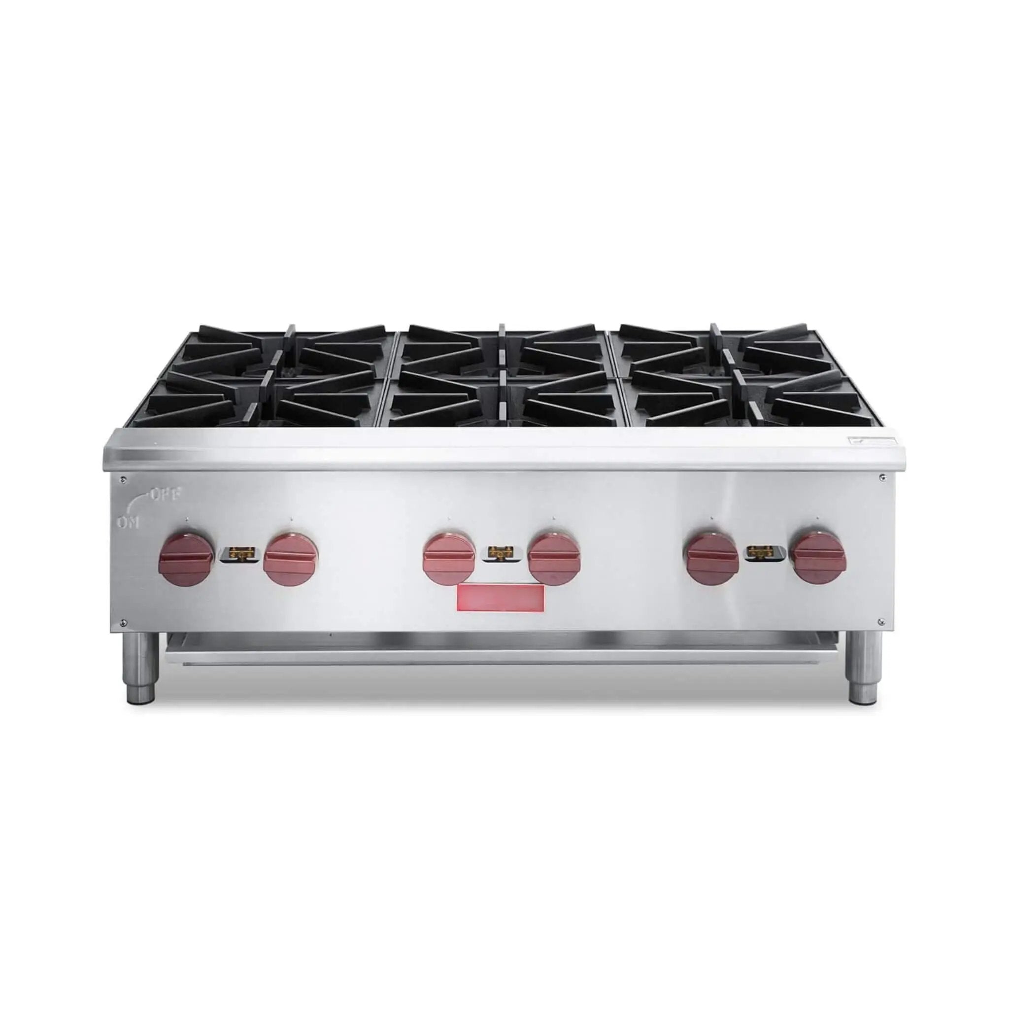 Heavy-Duty 36-Inch Commercial 150K BTU 6-Burner Stainless Steel Countertop Natural Gas And Propane Range (SAK92640) by SAKSBY WHOLESALE
