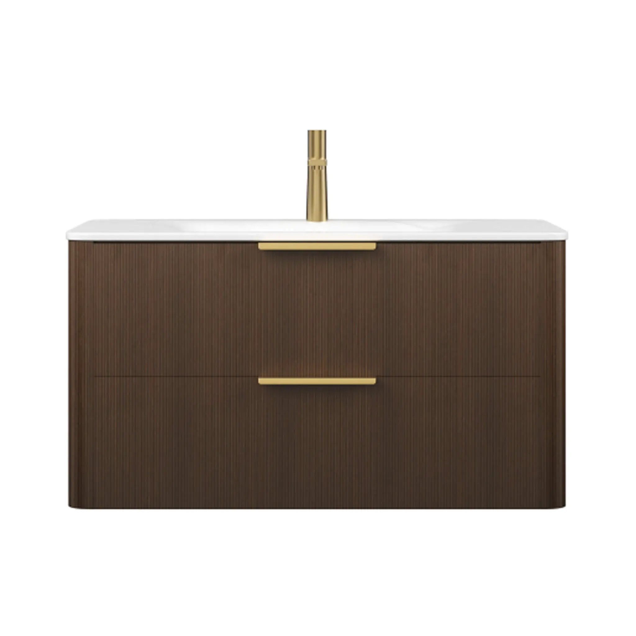 Nuvia Luxury 30/36-Inch Sintered Stone Floating Bathroom Vanity With Sink (SAK70429) by SAKSBY WHOLESALE