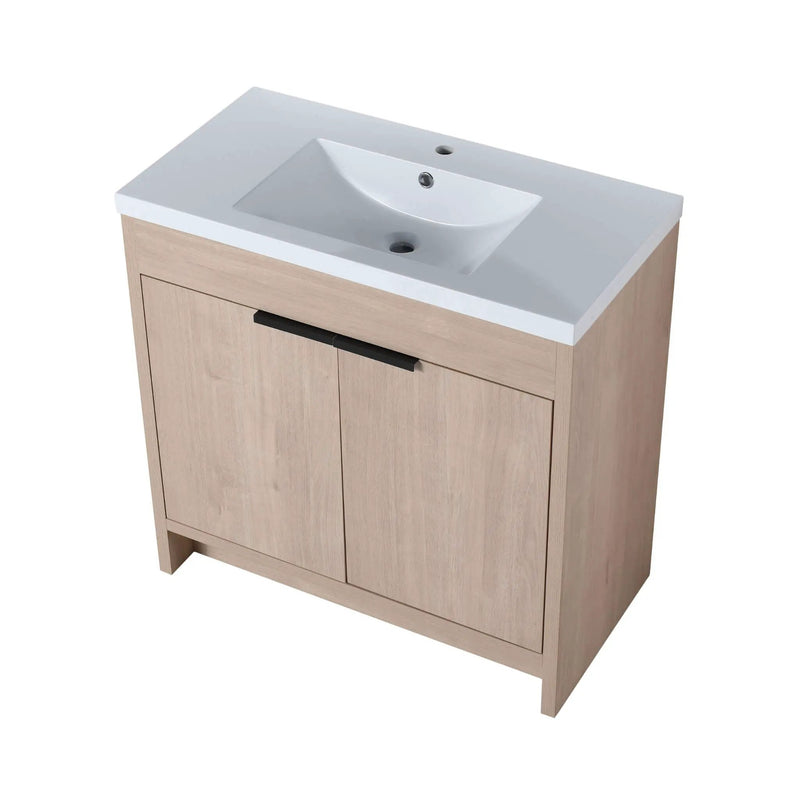 Nuvia 36-Inch Freestanding Bathroom Vanity With White Resin Sink (SAK39274) by SAKSBY WHOLESALE
