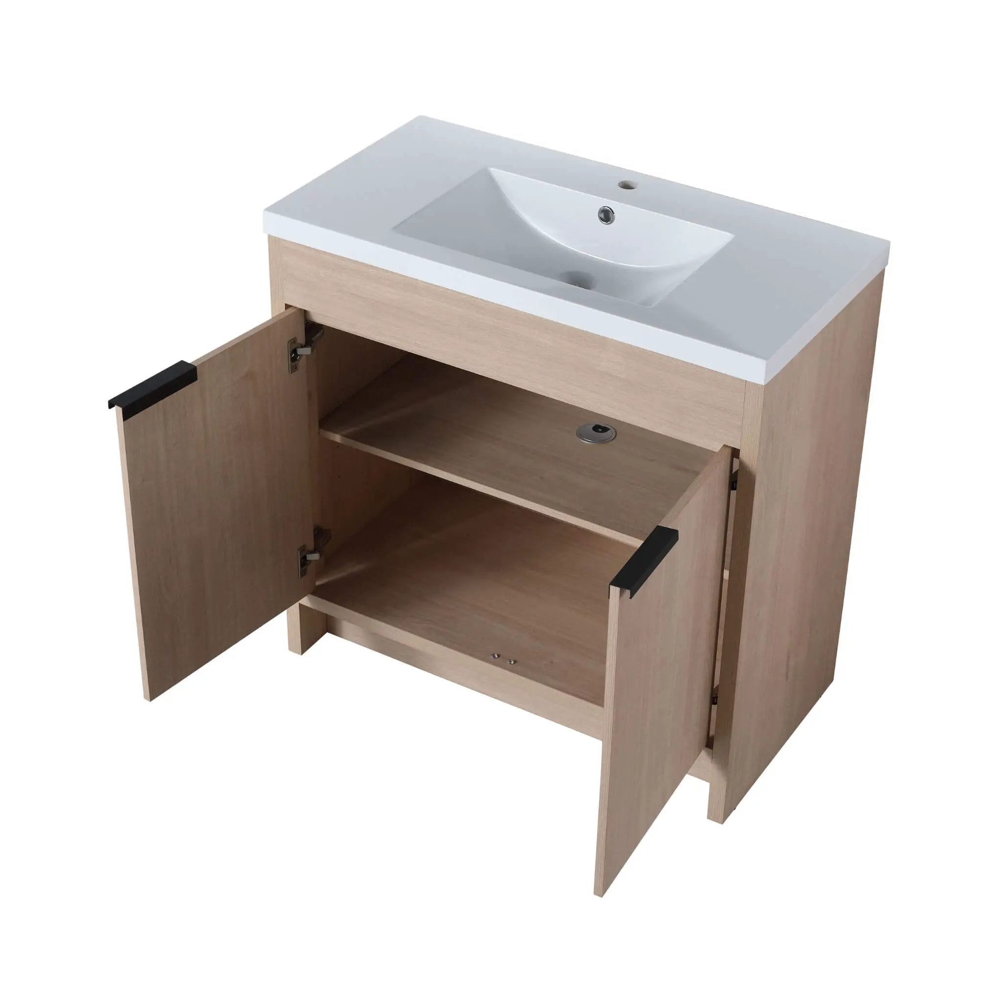 Nuvia 36-Inch Freestanding Bathroom Vanity With White Resin Sink (SAK39274) by SAKSBY WHOLESALE