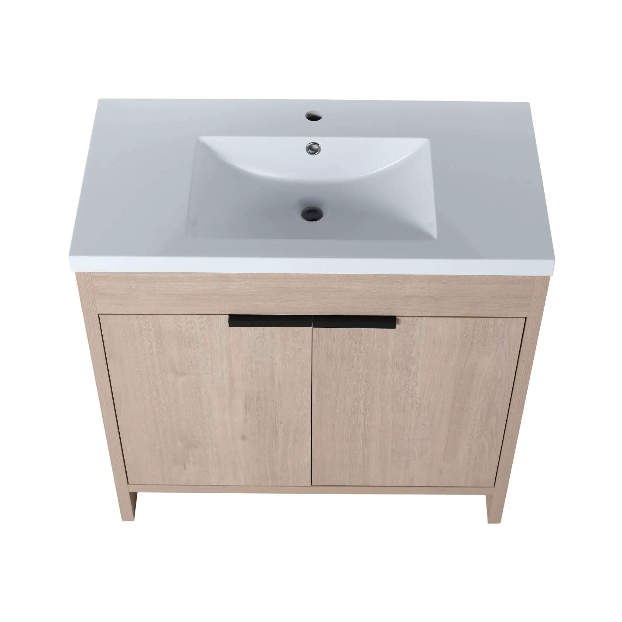 Nuvia 36-Inch Freestanding Bathroom Vanity With White Resin Sink (SAK39274) by SAKSBY WHOLESALE